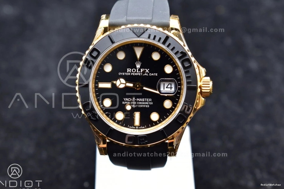 Yacht-Master 1:1 Best Ceramic EyeCatching 1224 Black on Strap Black 42mm VSF VS Edition 3D 226658 Bezel Rubber 0926